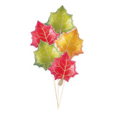 Globos Otoño Hojas Maple Canada Decoración Fiesta Hojas X 5 