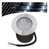 Balizador Spot Led Embutir Chao Piso Jardim 3w Ip65 Frio