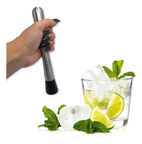 Macerador E Socador De Caipirinha Para Drinks E Cozinha Inox