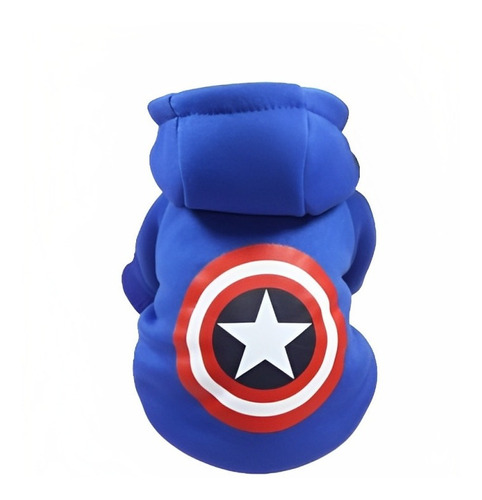 Sudadera Para Perrito Estilo Capitán América De Marvel