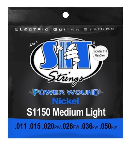 Encordoamento Guitarra Sit S1150 0,11  Tensão Medium Light