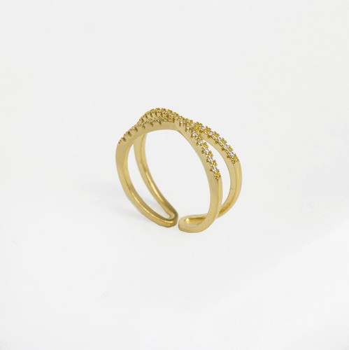 Anillo Invierno En Oro Láminado 18k Ajustable 