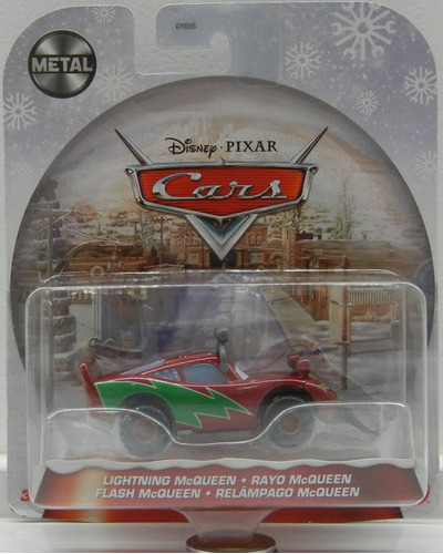 Disney Pixar Cars Rayo Mcqueen Con Pala De Nieve De Navidad 