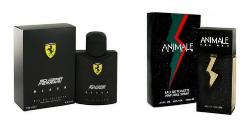Kit Ferrari Black 125ml E Animale For Men 100ml