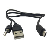 Cable Micro Usb Para Parlante Carga Usb + Plug 3.5mm Audio