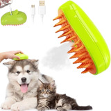 Kosvo 3 In 1 Depilación Cepillo De Vapor Color Verde Para Gatos Y Perros