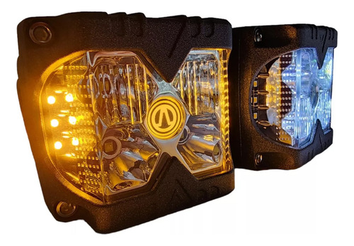  Par De Faros Dually Led Tipo Baja 3 Pulgas Estrobo, Drl