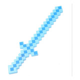 Brinquedo Espada Pixel Minecraft 58cm Som E Luz - Azul Nº17