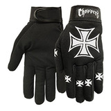 Hot Leathers Choppers Guantes Mecánicos Motocicleta M Negro