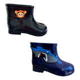 Kit 2 Pares Bota Galocha Infantil Menino 