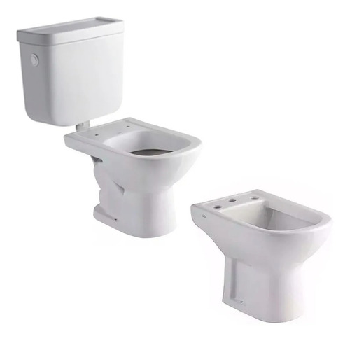 Combo Ferrum Bari Inodoro Corto Depósito Colgar Bidet