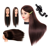  Cabeça De Boneca Manequim De Treino Cabelo Orgânico Longo