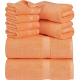 Utopia Towels - Juego De Toallas De 8 Piezas Color Melocotón