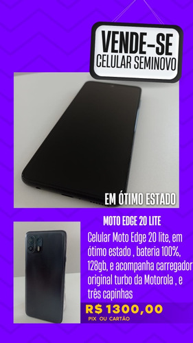 Celular Moto Edge 20 Lite, Seminovo , Em Estado Novo 