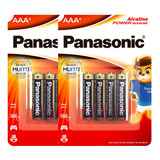 8 Pilhas Alcalinas Aaa Panasonic (2 Cart)