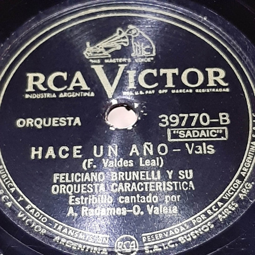 Pasta Feliciano Brunelli Radames Valeta Rca Victor C304