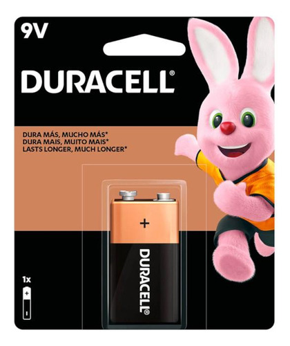 Bateria Duracell Alcalina 9v-1 - Pr/laranja