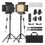 Kit De Iluminación Rgb 100w Regulable Para Video Y Fotografí