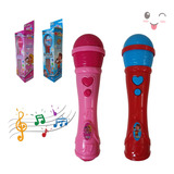 Microfone De Brinquedo Masculino Infantil Musical Sai A Voz Cor Azul E Vermelho