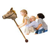 Cavalo De Pau Infantil Pelúcia Com Som E Rodinha 99cm 