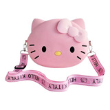 Cartera Bandolera Mini Hello Kitty Rosa Silicona Kawaii