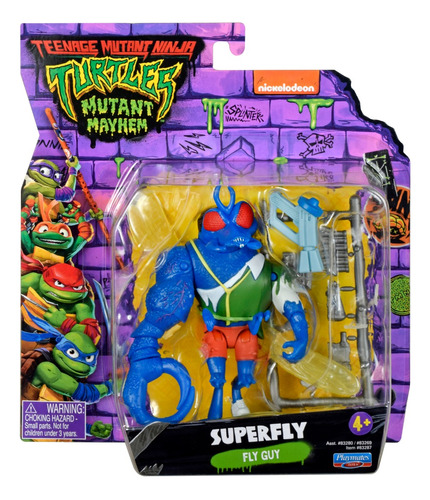 Tmnt Movie Super Fly Figura De Acción De 4'' Tortugas Ninja 