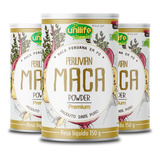 Kit Com 3 De Farinha Maca Peruana Pó Premium Unilife 150g Sabor Sem Sabor