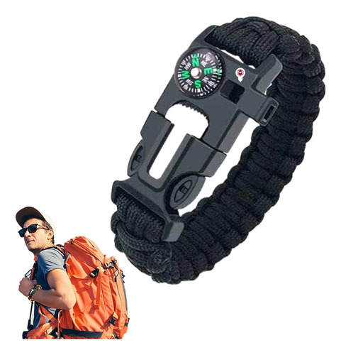 Pulsera Manilla Brazalete Paracord Brujula Pito Supervivenci