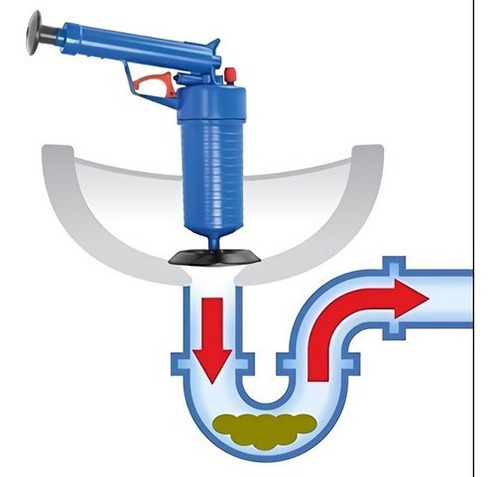 Pistola Destapador Cañerias, Baños, Tinas Presión Aire