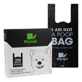 Miyouli 300 Unidades Extra Gruesas Negras Biodegradables Bol