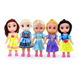 Set De 5 Muñecas Princesas Disney  Varios Personajes Vaga