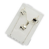 Collar De Gato Bebe De Plata 925 +aretes G4