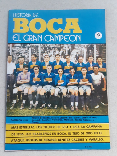 Revista Historia De Boca El Gran Campeon N° 9 Equipo De 1935