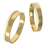 Par De Aliança Ouro 18k 5mm 5 Gramas Reta