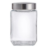 Pote De Vidro Porta Mantimentos Inox 700ml Tampa De Rosca