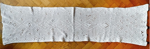 Camino De Mesa O Visillo Al Crochet - 185 X 50 Cm C/ Detall