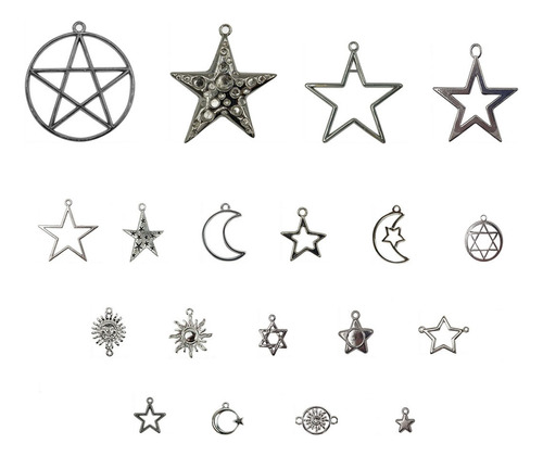 50gr Dijes De Metal Estrellas Luna Sol Bijou Candy Souvenir