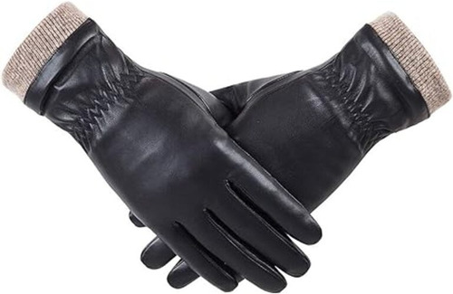 Redess - Guantes De Piel Para Invierno Con Lana, Forro Polar