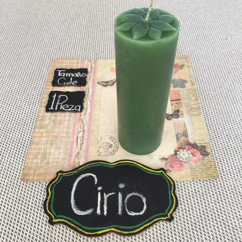 Cirio Liso - Color Verde - Grande I 1 Pieza