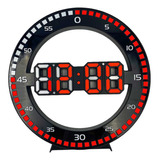 Reloj De Pared Digital Moderno 12/24 Cuenta Roja En Segundo