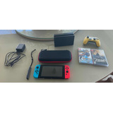 Nintendo Switch 32gb + 2 Jogos + Capa + Controle + Dock