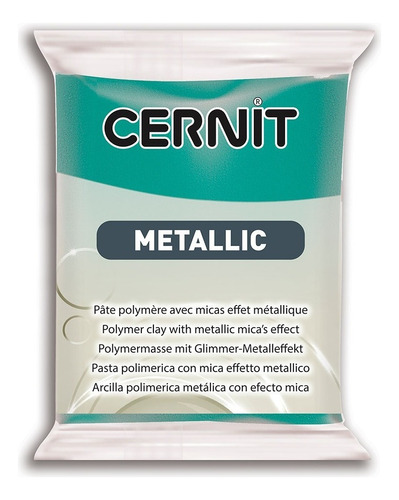 Cernit Metallic Arcilla Polimérica 56 G, Colores A Elección Color Turquesa