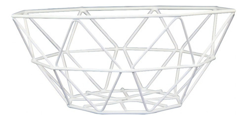 Frutero Octagonal Blanco Acero Inoxidable Cocina Brang