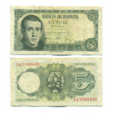 España Billete 5 Pesetas Año 1951 P#140 