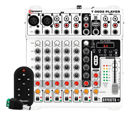 Mesa De Som Taramps T0602 Player Mixer Equalizador Controle