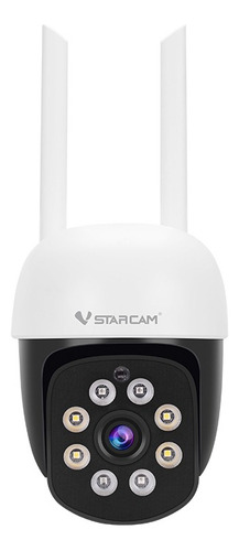 Cámara De Seguridad Vstarcam C662 De 1080p Wifi Con Sirena Color Blanco