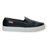 Tênis Casual Feminino Moleca Slip On Flatform Perfuros