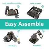 Adeept Rasptank-pro Robot Car Kit Para Raspberry Pi 4 3b 3b,