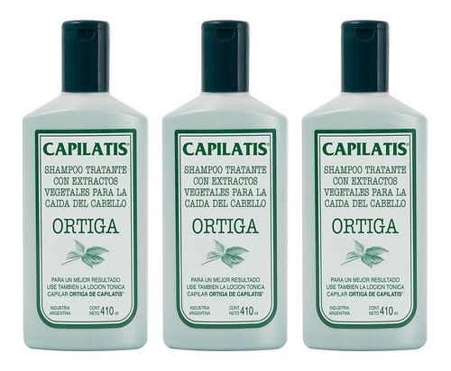 Shampoo Capilatis Tratante Ortiga  410 Ml X 3 Unidades