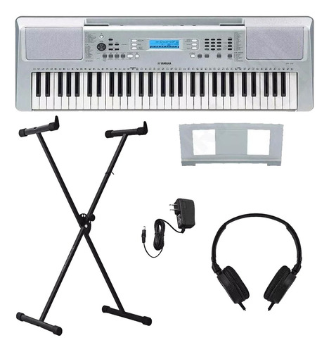 Kit Teclado Musical Ypt 370 Yamaha + Suporte X + Fone Ouvido